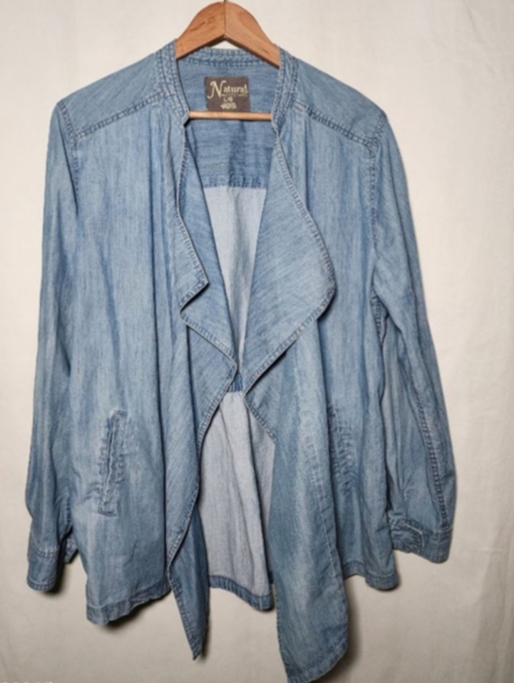 Women's Natural Reflections Blue Denim Jean Jacket L